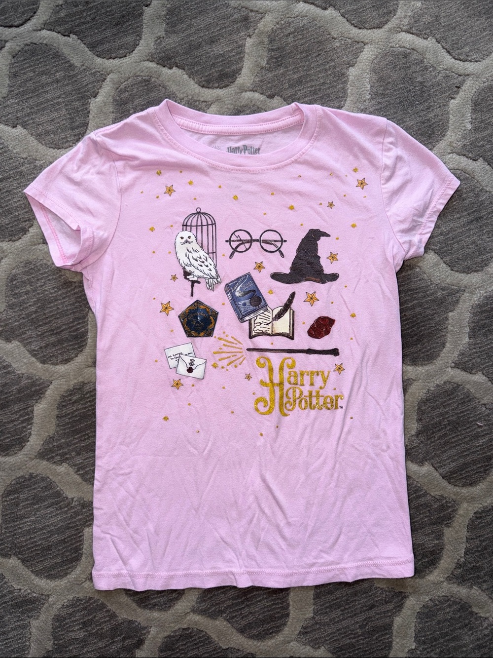 Harry Potter Pink Short Sleeve Graphic Tee for Kids